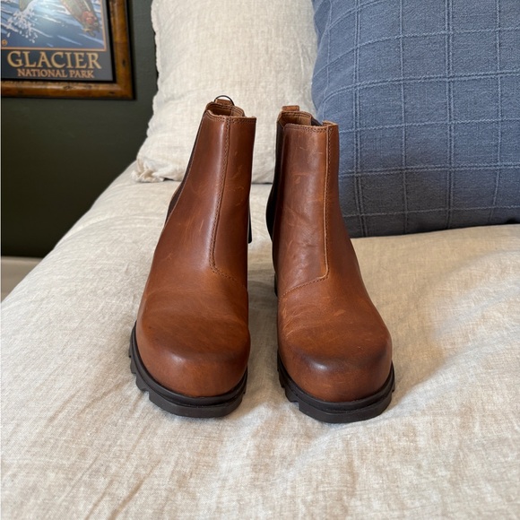 Sorel Joan of Arctic Wedge III Chelsea Boot in Hazelnut Blackened Brown 7.5W NWT - Picture 4 of 9